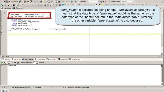 PL SQL Oracle basics,  introduction and tutorial for beginners .
