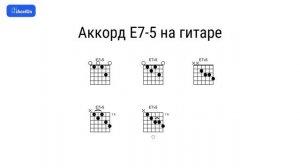 Как играть аккорд E7-5 на гитаре и фортепиано