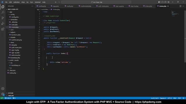 Login with OTP: A Two Factor Auth. system with PHP MVC