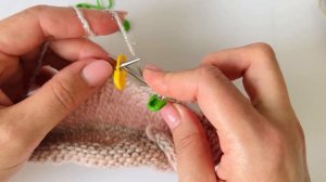 Как вязать немецкие укороченные ряды.