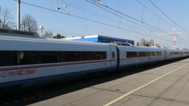 Скоростной поезд ЭВС2 "Сапсан" №703 Нижний Новгород-Москва (ст.Колокша, Владимирская область) смотреть онлайн