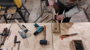 Столярный верстак с тисками своими руками. wooden bench vise making.