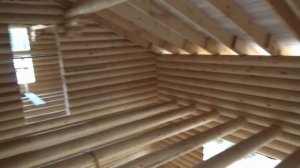 Сруб Дома 10.5х13.85м. полтора этажа с крышей "Заозёрное". Цена в СПб 1.596.383 руб.