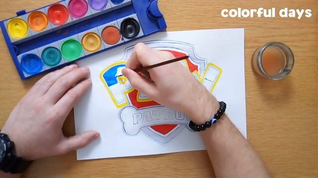 Paw Patrol logo - nick jr. - painting смотреть онлайн