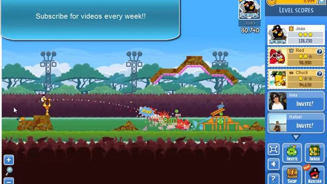 Angry Birds Friends Tournament -- Level 6 Week 97 -- March 24th 2014 смотреть онлайн