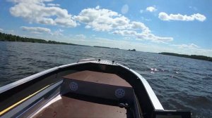 двое взрослых в лодке Orionboat 43M , yamaha F25 ges