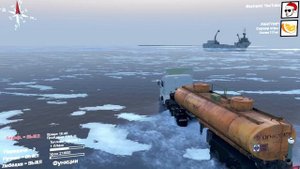БЕНЗОВОЗ УШЕЛ ПОД ЛЕД - ДОРОГИ СЕВЕРА SPINTIRES