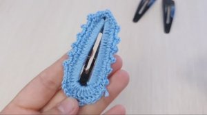 Как красиво обвязать заколку - Вязание крючком для начинающих