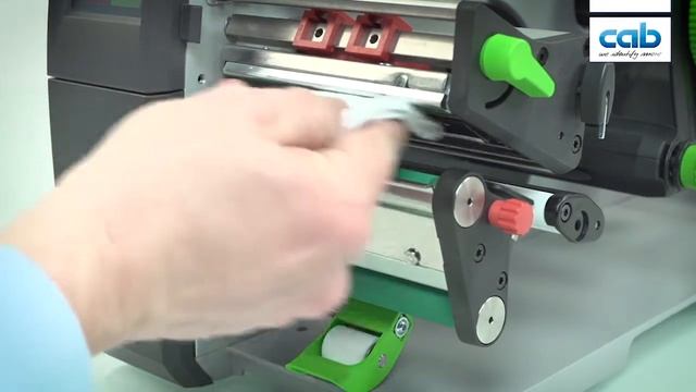 Чистка печатающей головки в принтере cab SQUIX смотреть онлайн