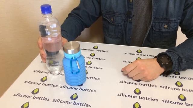 Пластиковая бутылка для воды VS Спортивная складная силиконовая Silicone Bottles смотреть онлайн