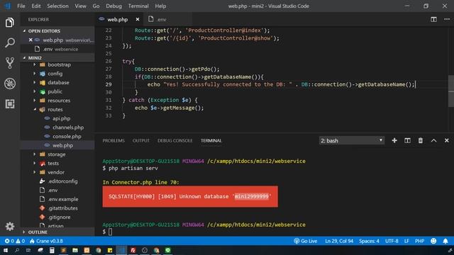 Laravel5.8 Connect Database (4/4) смотреть онлайн
