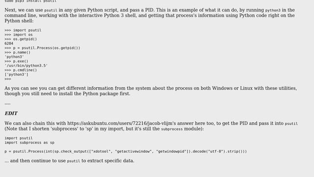 Ubuntu: Getting the name of the process, that corresponds to the active window (2 Solutions!!) смотреть онлайн