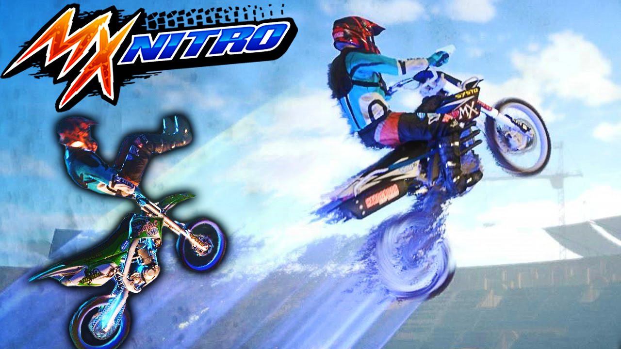 КРУТЫЕ МОТО ТРЮКИ прыжки Видео   про мотоциклы в игре MX Nitro выполняем бешеные трюки