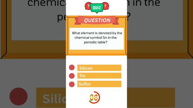 What element is denoted by the chemical symbol Sn in the periodic table? | MRQuizzer |Intelligence