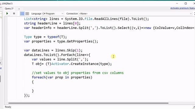 Import CSV data into objects in C# with mappings for column and property names | Generic method