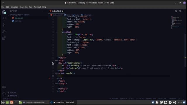 Build Auto Site Maintenance Feature using HTML CSS & JAVASCRIPT in Hindi || Half Programmer || Watc