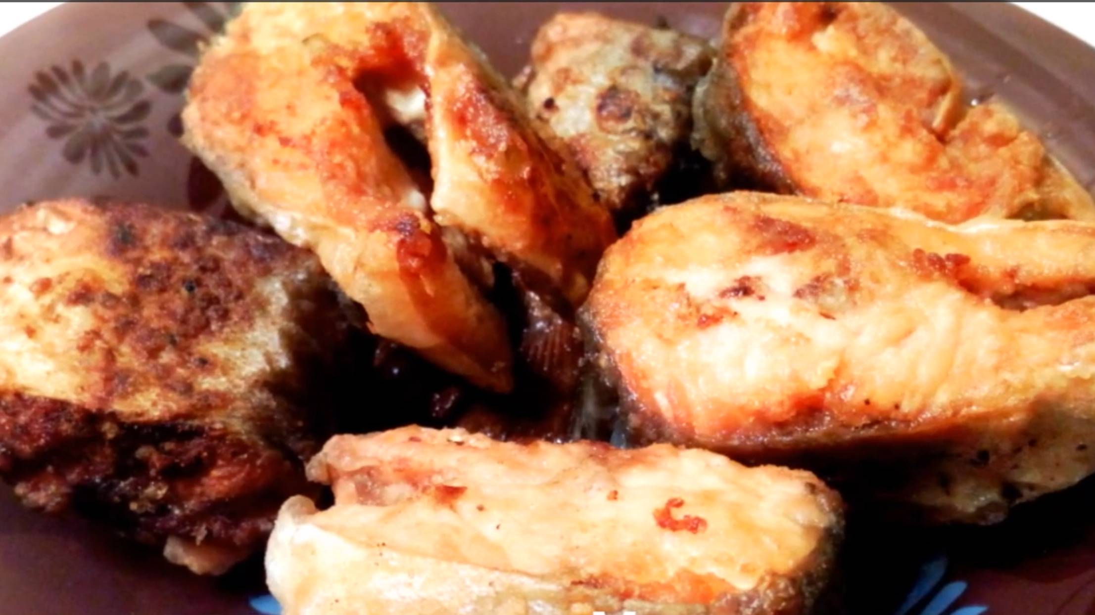 Жареный голец! Вкусная рыбка!