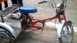 Трехколесный самодельный трайк из мопеда Карпаты