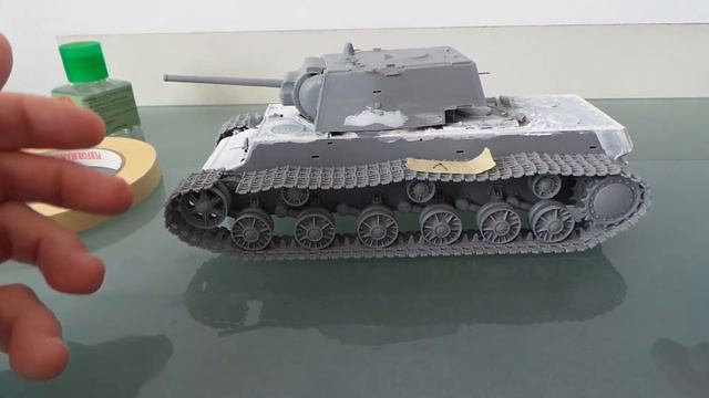Сборка модели танка КВ-1(1942г). Trumpeter 1/35. Наборные пластиковые траки. смотреть онлайн
