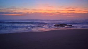 Post-Sunset Glow on the Beach PART II - White Noise ASMR, 4 hours at 4K