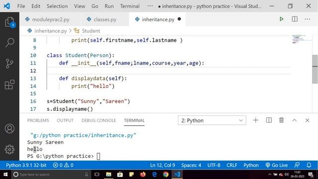 Inheritance in Python | Super Constructors | Python Full Course in Hindi Part 15