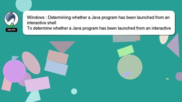 Windows : Determining whether a Java program has been launched from an interactive shell смотреть онлайн