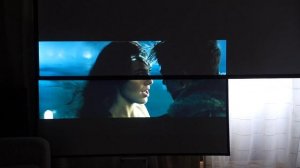 Classic projector screen (Classic Solution Lyra) VS High gain screen (Mocom Solstice) Part#1