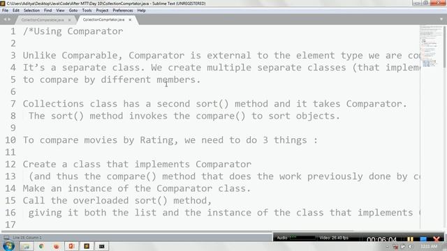 Comparable & Comparator смотреть онлайн