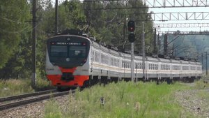 Электропоезд ЭД4М-0486 ЦППК станция Муратовка