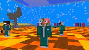 Monster School : SQUID GAME MARBLES & GLASS BRIDGE - Minecraft Animation