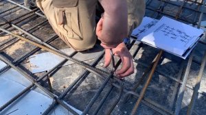 ВИДЕО УРОК-1 Армирование плиты цокольного перекрытия и фундаментных балок по квалификации каменщик.