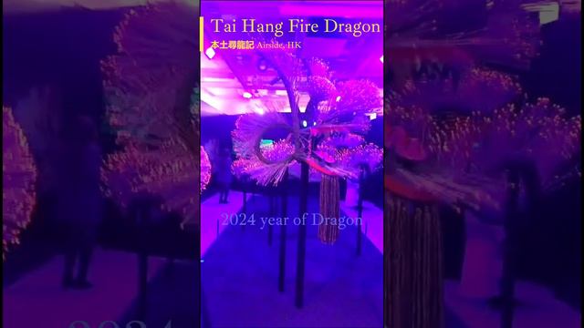 【Hong Kong, 香港 】本土尋龍記, Happy Chinese New Year | Tai hang Fire dragon at #airside #2024#龍#firedragon