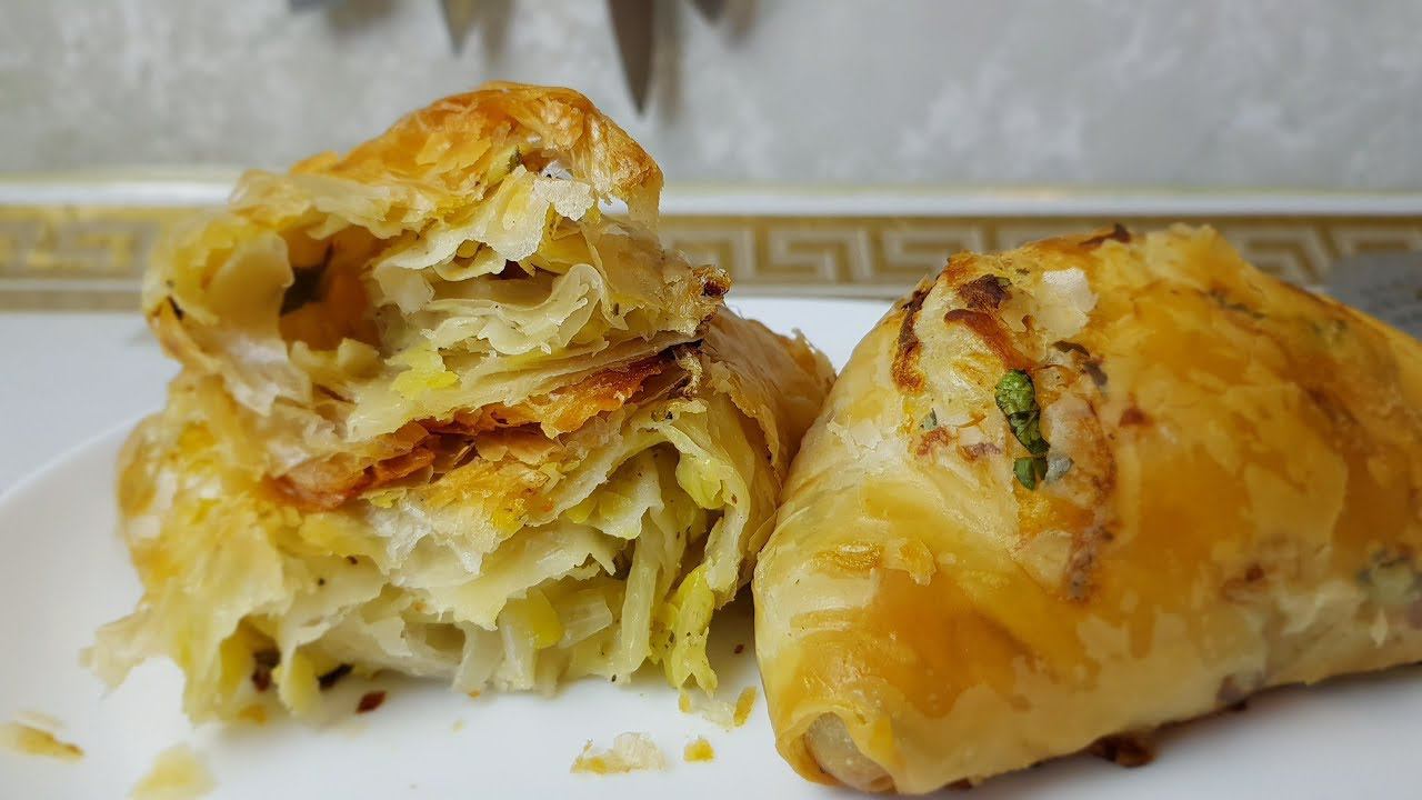 Постные Плацинды из вытяжного теста, цыганка готовит. Тесто Фило.Gipsy cuisine.