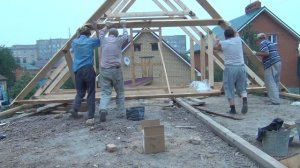 Стропильная система на болтах.