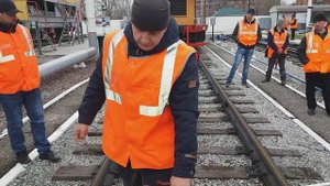 Поиск перекоса пути на учебном полигоне