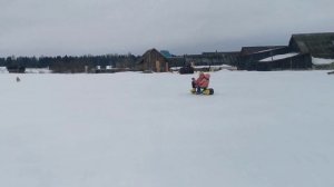 Электрический модуль для снегоката. Вдвоём по насту.