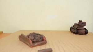лепим танк т-26 дома из пластилина со внутренностями.1 часть