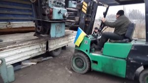 1К62 токарный станок. как загрузить погрузчиком