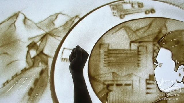 Заказать песочное шоу на праздник и корпоратив в Москве - песочное видеопоздравление на новый год