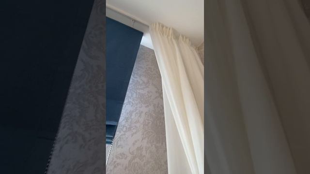 Двойная римская штора и тюль