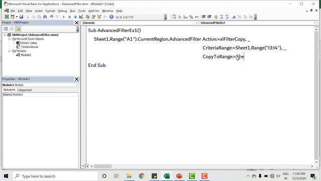 Advanced Filter in VBA | Excel VBA Tutorial in Hindi