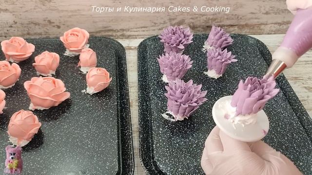 украшение БОЛЬШОГО торта СЕРДЦЕ простыми насадками! Торт на юбилей! Украшение белковым кремом