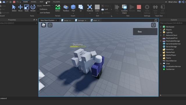 How to make a stand in Roblox. Episode 5: Damage, DamageIndicator, Chop. смотреть онлайн