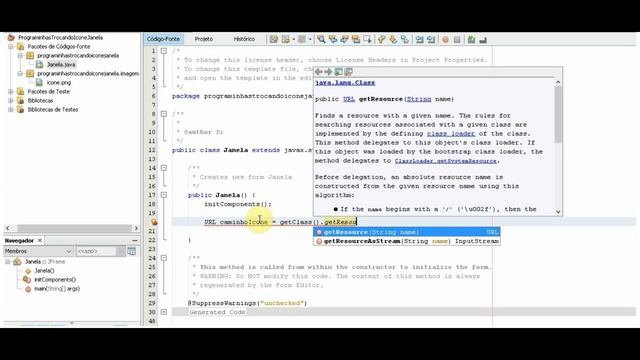 Tutorial Java Trocando ícone da Janela - barra de título смотреть онлайн