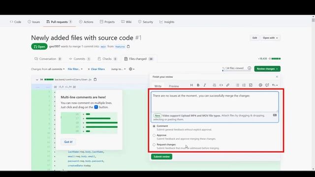 GitHub Pull Requests Part 5 - Reviewing a Pull Request & Merging Changes смотреть онлайн
