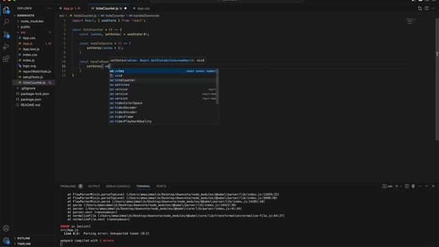 React Upvote and DownVote System смотреть онлайн