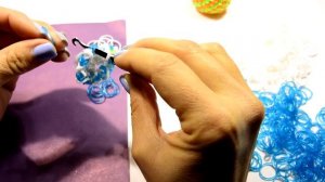 Шарик на ёлку из резинок. Лумигуруми. Rainbow Loom Christmas Ball Loomigurumi.