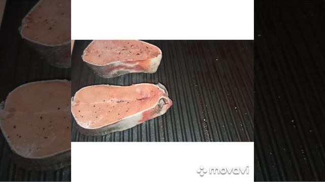 рыба кета и скумбрия на гриле с овощами