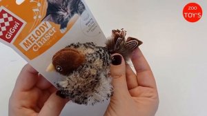 Игрушка для кошек и котят Птичка со звуковым чипом 13см, серия MELODY CHASER, GiGwi, 75306