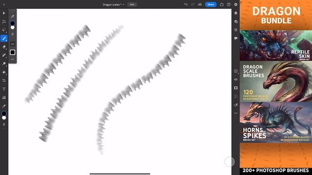 Dragon Bundle Photoshop Brush Demo смотреть онлайн